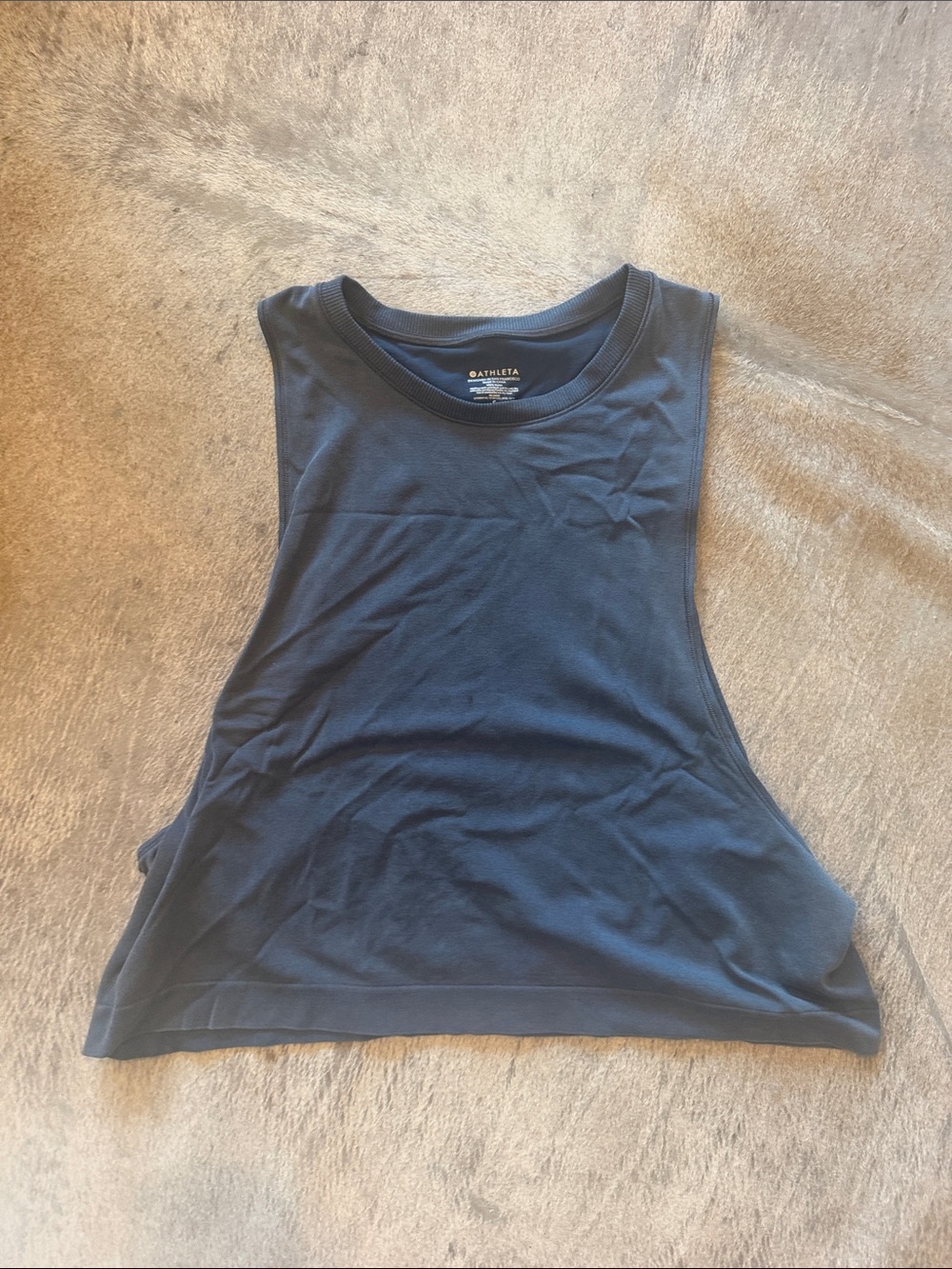 Athleta Navy Muscle Tee Tank - Sleeveless Workout Top